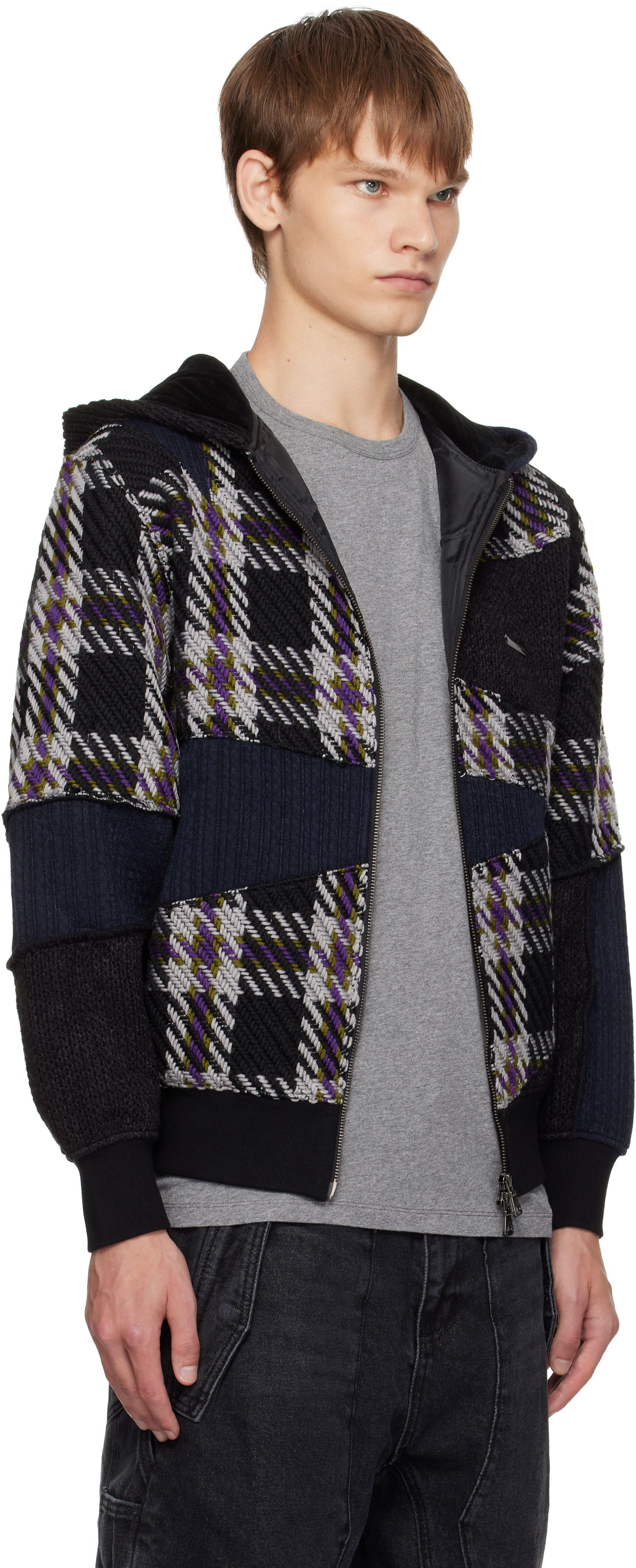 Sweatshirt Andersson Bell Andersson Bell Patchwork Zip-Up Hoodie Flerfarvet | atb1343u, 1