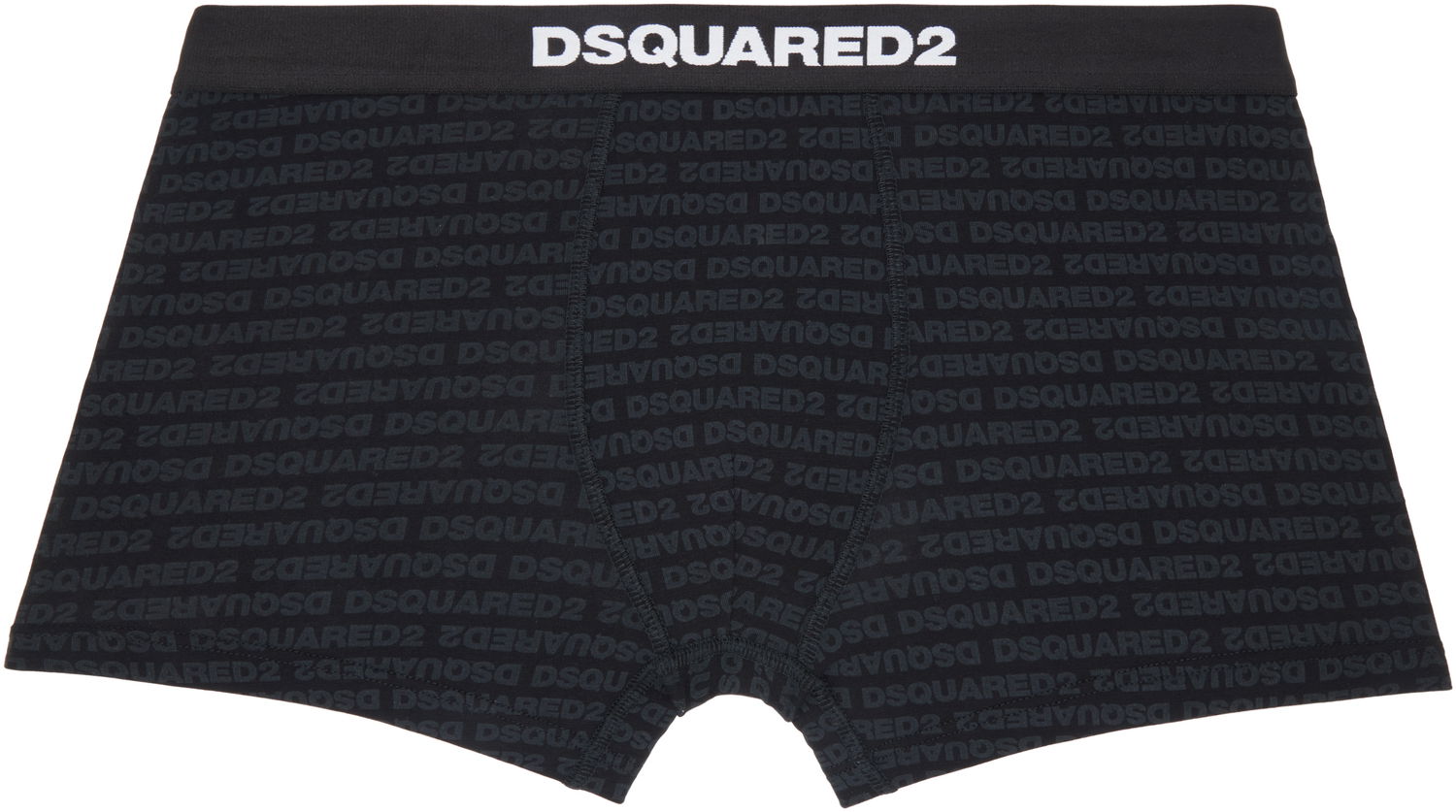 Boksere DSQUARED2 Dsquared2 Printed-Logo Boxer Briefs Sort | D9LDC5510, 0