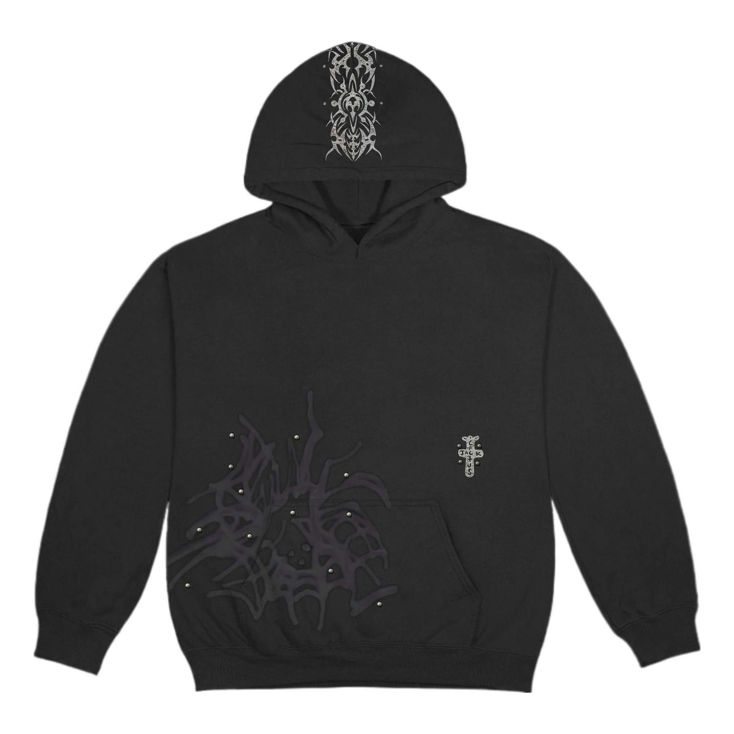Sweatshirt Cactus Jack by Travis Scott Travis Scott Cactus Jack FW22 Studded Hoodie Sort | TS-22FW007, 0