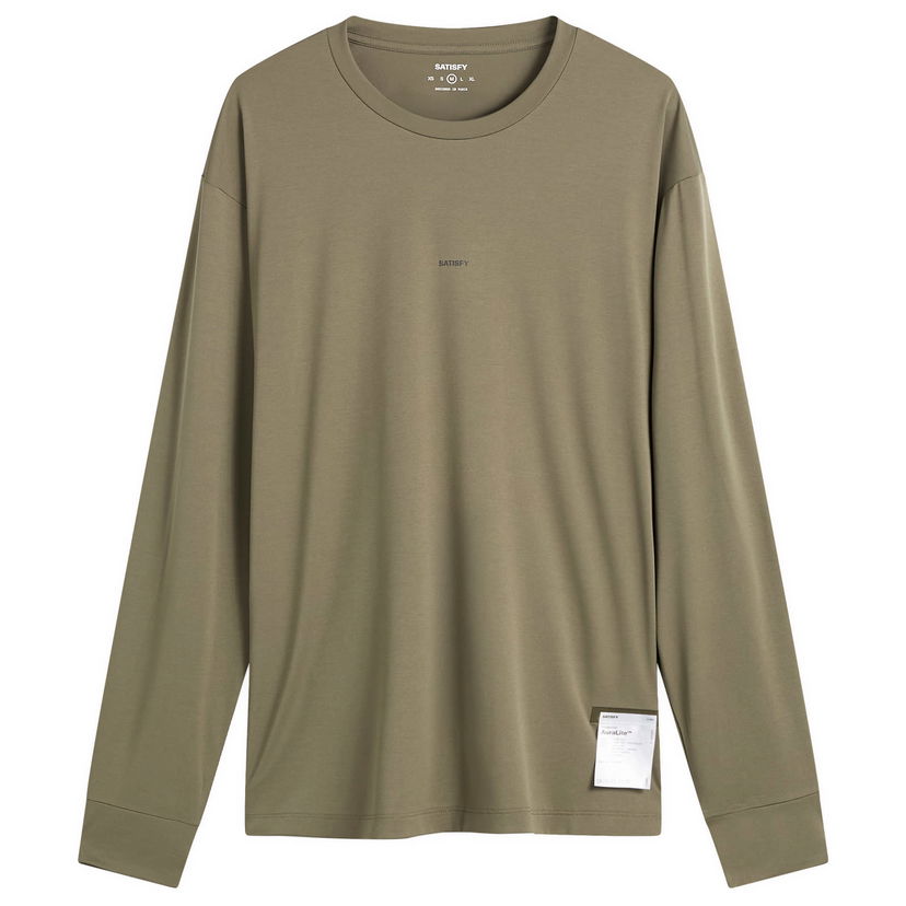 T-shirt Satisfy Auralite Long T-Shirt Grøn | 11001-DO-SAB
