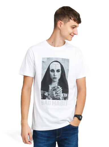 T-shirt Urban Classics Bad Habit Tee Hvid | MT1282