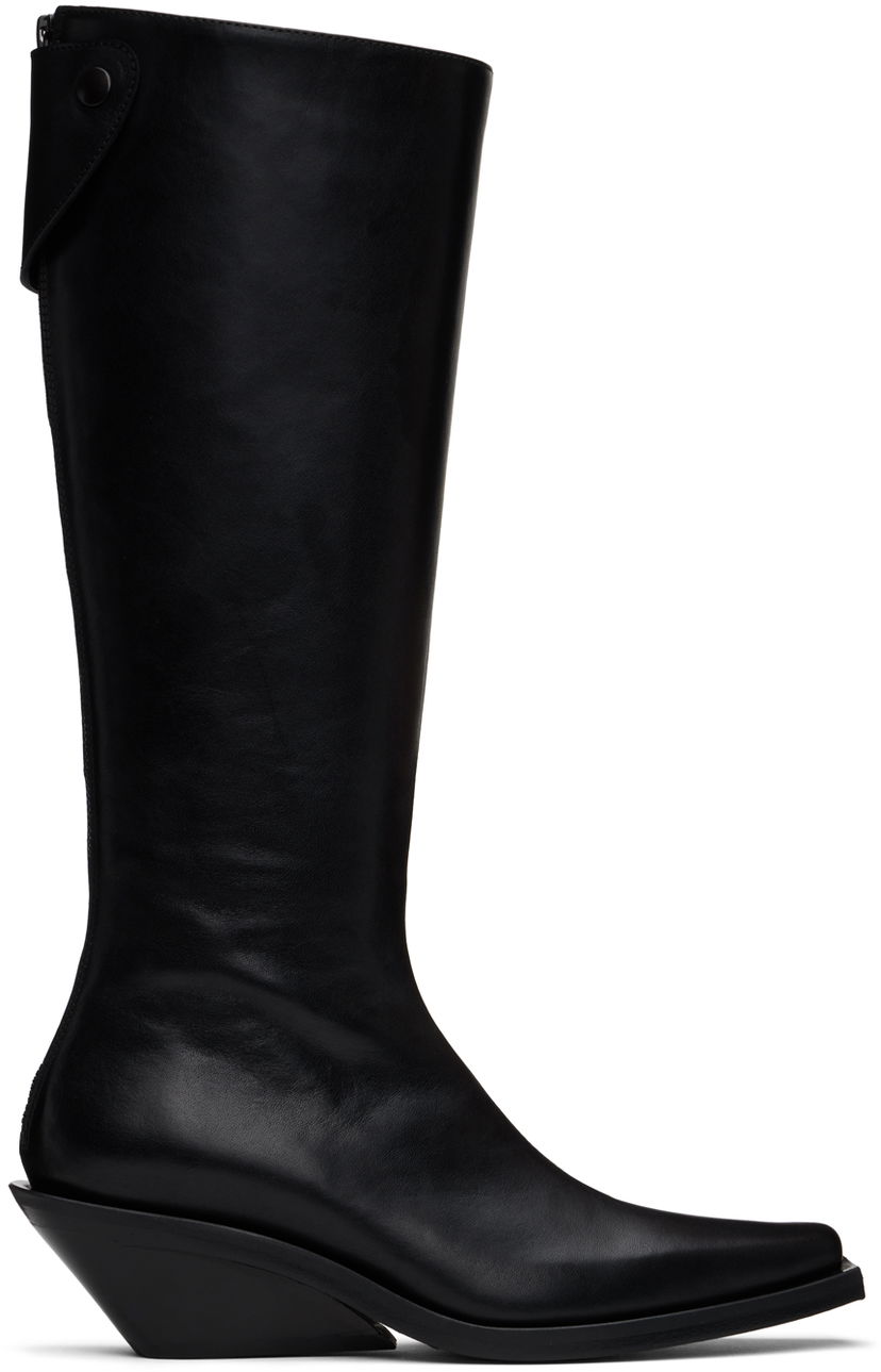 Kjole Ann Demeulemeester Ann Demeulemeester Auke Pointy Tall Boots Sort | 2402-W-R35-LT141-099