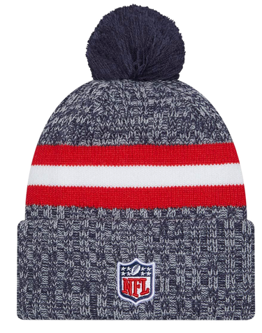 Beanie New Era New Era New England Patriots Beanie with Pom Mørkeblå | 60407584-60407584, 1
