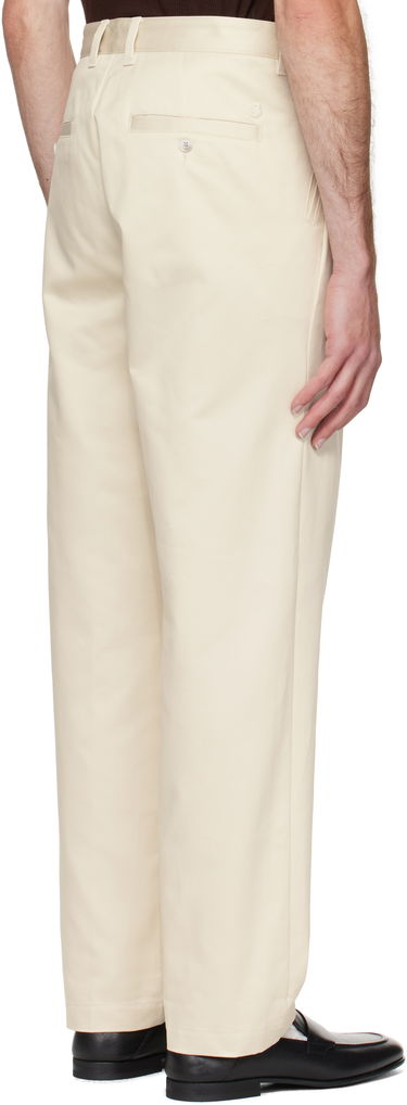 Bukser BOSS Relaxed-Fit Cotton Twill Trousers Hvid | 50546924, 2