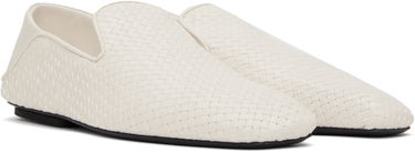Skopleje Bottega Veneta Bottega Veneta Adamo Woven Slippers Hvid | 807010 V4VE0, 3
