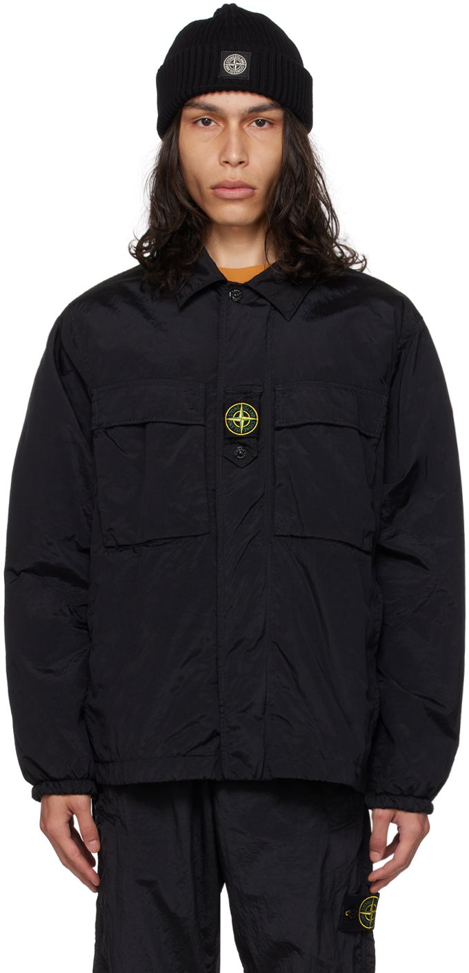 Jakke Stone Island Double-Dyed Jacket Sort | 7915Q0819, 0