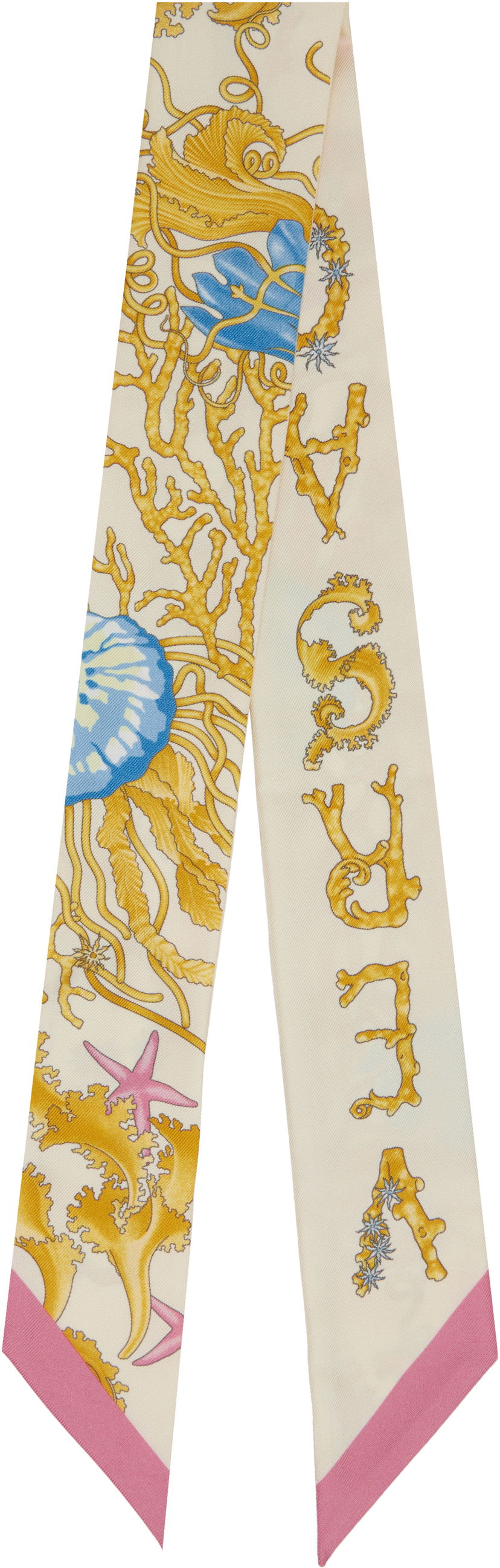 Tørklæde Versace Versace Underwater Barocco Silk Scarf Flerfarvet | IBA0005_1A15541