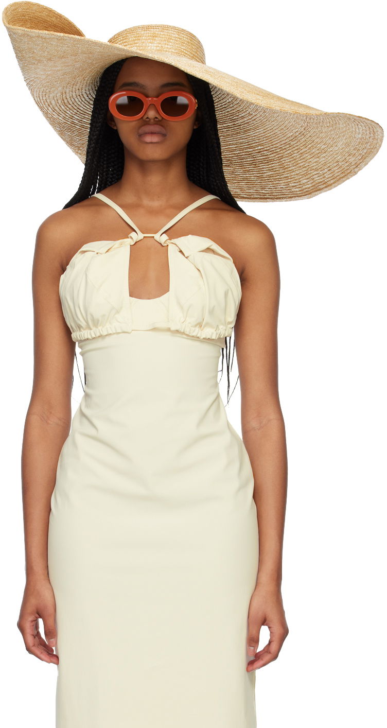 Hat Jacquemus Le Raphia 'Le Chapeau Bomba' Beach Beige | 23E231AC032-5100, 0