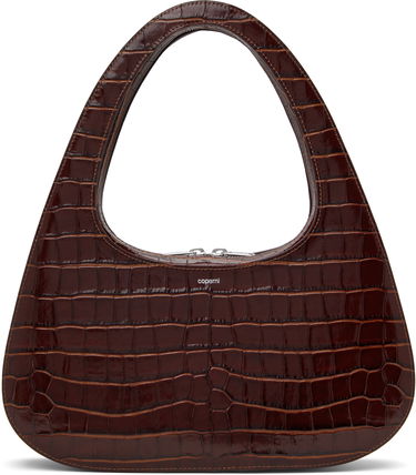 Håndtaske Coperni Coperni Croco Embossed Large Swipe Baguette Bag Brun | COPBA85F6032, 0