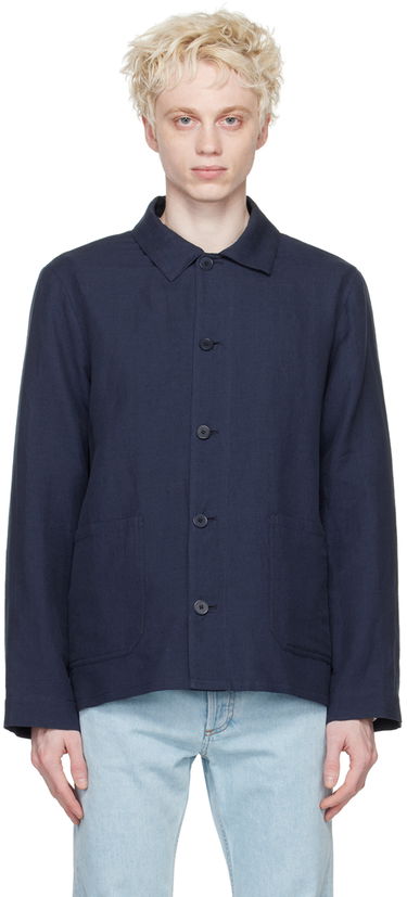 Skjorte A.P.C. Navy Kerlouan Mørkeblå | LIAEO-H03053, 0