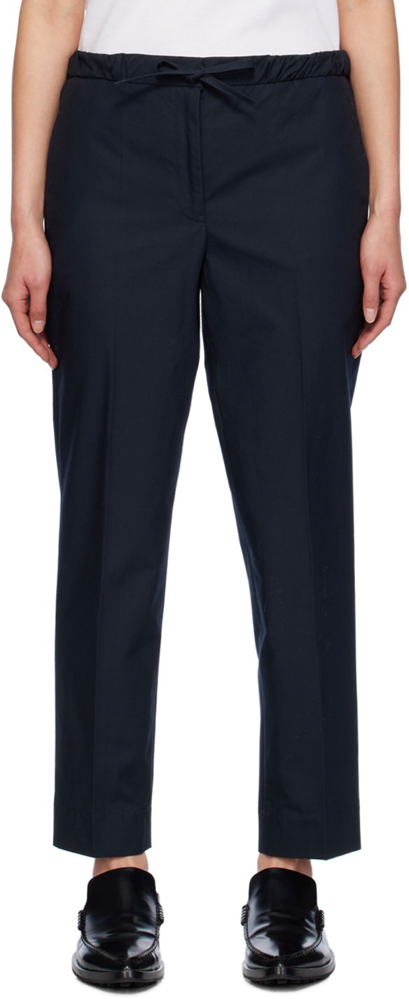 Bukser Jil Sander Cropped Trousers Mørkeblå | J40KA0015_J45039, 0