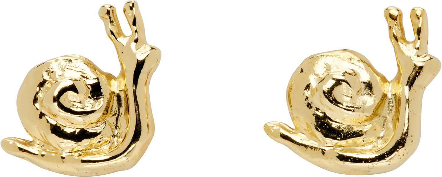 Øreringe Chopova Lowena Chopova Lowena Snail Gold Stud Earrings Gul | 6582, 0