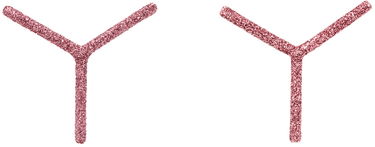 Øreringe Y/PROJECT Pink Mini 'Y' Earrings Lyserød | 640EA001, 0
