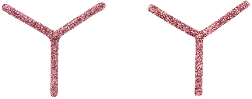 Øreringe Y/PROJECT Pink Mini 'Y' Earrings Lyserød | 640EA001