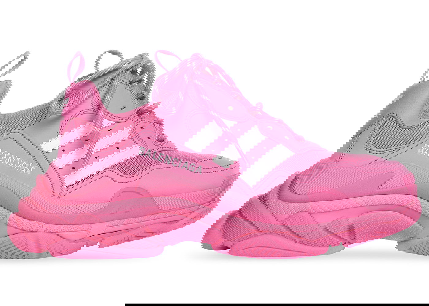 Sneakers og sko Balenciaga adidas x Triple S Neon Pink W Lyserød | 712764W2ZB65590, 0