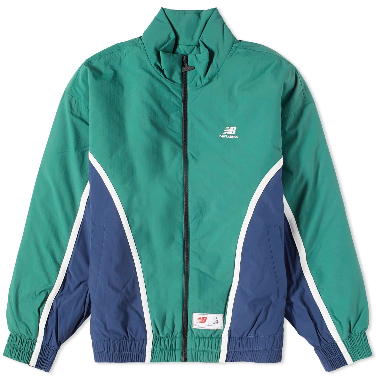 Jakke New Balance Hoops Woven Team Grøn | MJ33585-TFN, 0