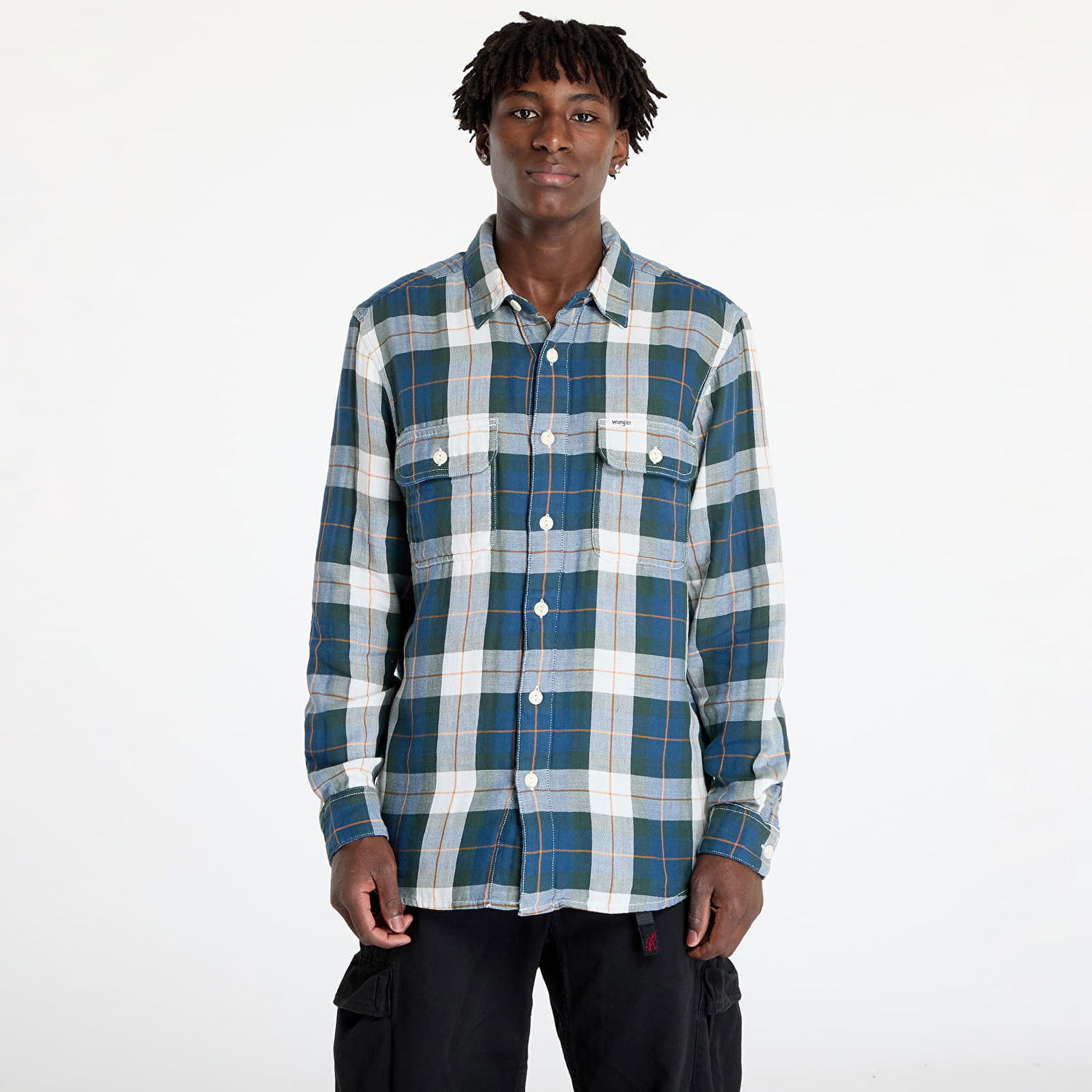 Skjorte Wrangler Shirt 2 Pocket Shirt Green L Flerfarvet | 112357974, 0