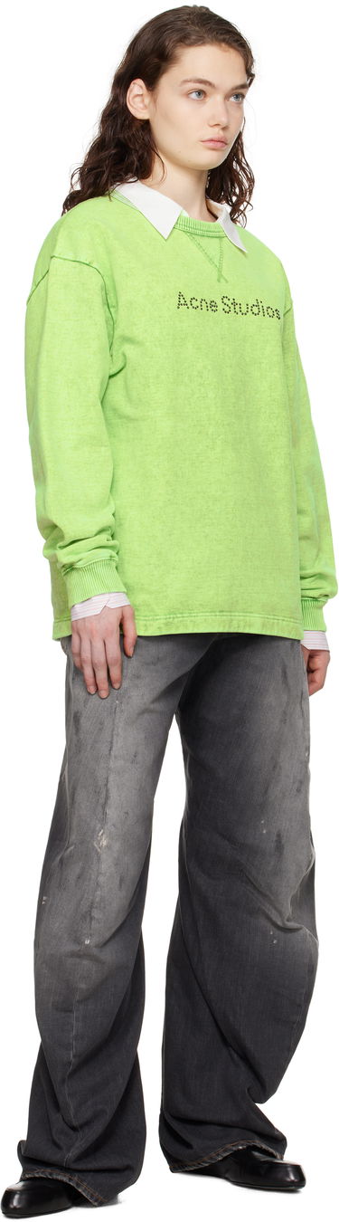 Sweater Acne Studios Acne Studios Logo Stud Sweatshirt Grøn | CI0190-, 3