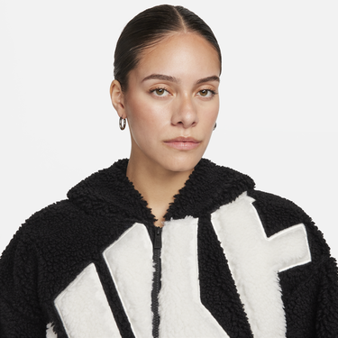 Jakke Nike Logo High-Pile Jacket Sort | fb8695-010, 3