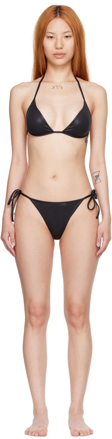 Badetøj The Attico The Attico Triangle Bikini Sort | 223WBB53 E052