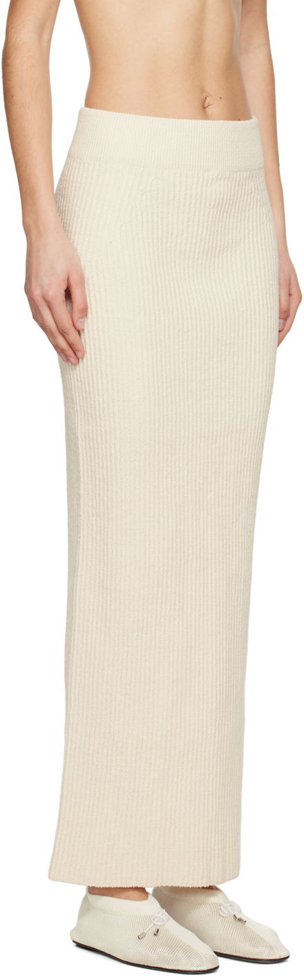 Nederdel TOTEME TOTEME Vented Maxi Knit Skirt Beige | 242-WRB2171-YA0042, 1