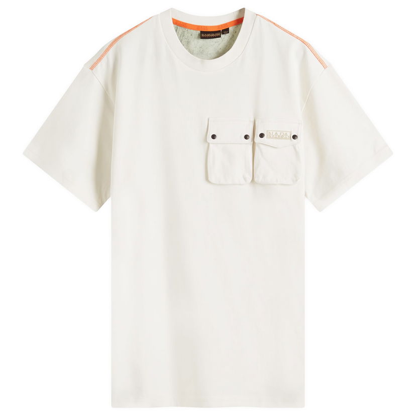 T-shirt Napapijri Napapijri Multi Pocket T-Shirt, Size Large Hvid | NP0A4IELN1A1