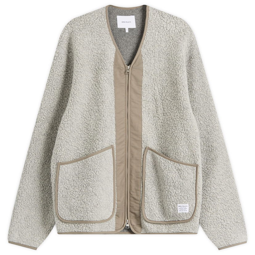 Jakke NORSE PROJECTS Otto Sherpa Wool Fleece Jacket Grå | N55-0647-1500