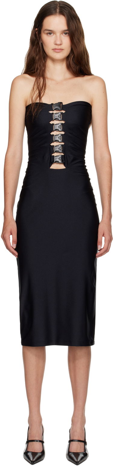 Kjole Coperni Coperni Multi Buckle Midi Dress Sort | COPR231F5001, 0