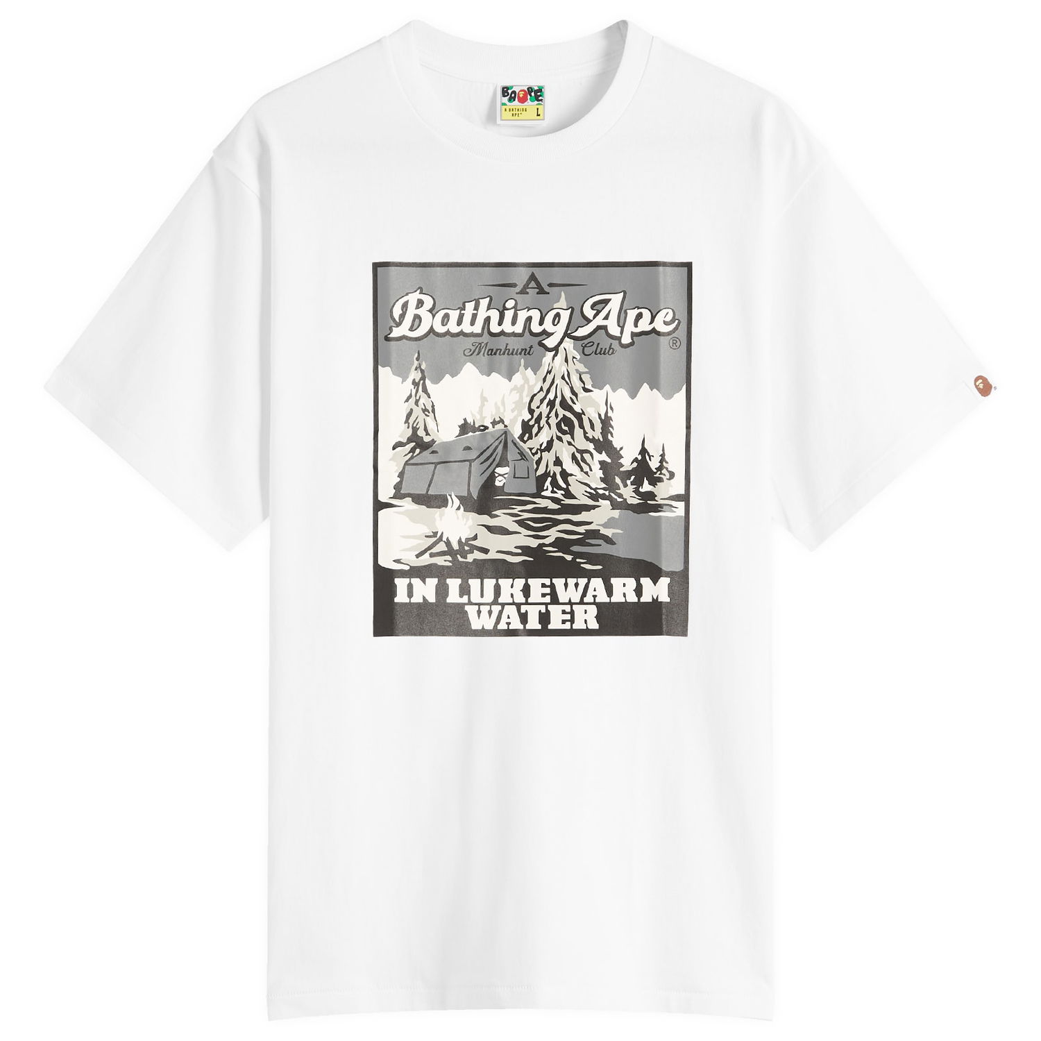 T-shirt BAPE Bathing Ape Base Camp Graphic Tee Hvid | 001TEL801052M-WHT, 0