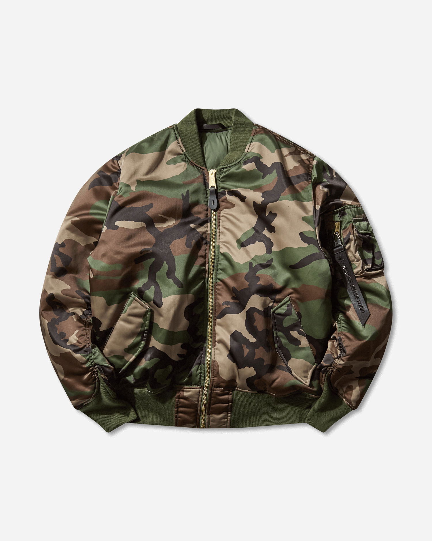 Bomberjakke Alpha Industries MA-1 Base Flight Bomber Jacket Grøn | 756111C 408, 1