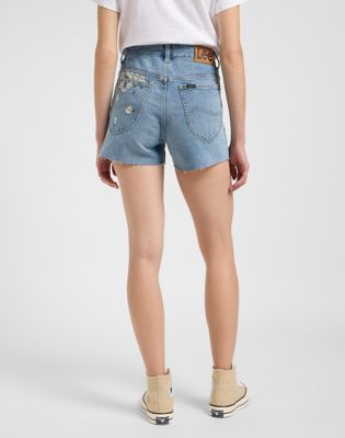 Shorts Lee Rider Stir Up Embroidered Denim Shorts Blå | 112363785, 0