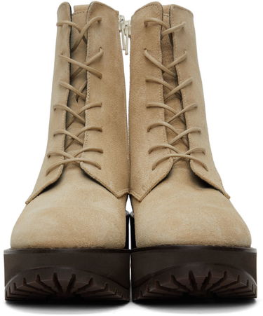 Tøj BY FAR BY FAR Cobain Suede Boots Beige | 22CRCBCAPUU, 1
