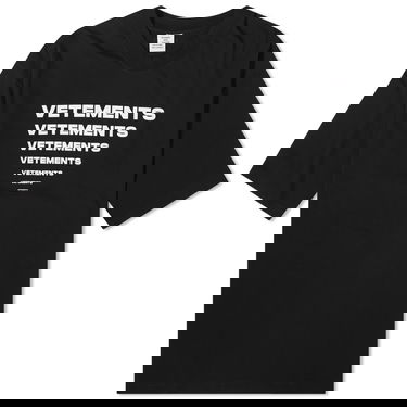 T-shirt VETEMENTS Pyramid Logo T-Shirt Sort | UE64TR140B, 0