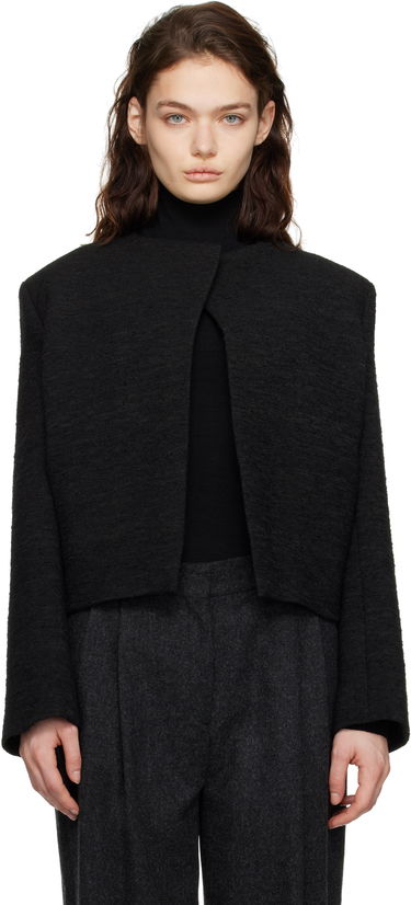 Vest TOTEME TOTEME Cropped Bouclé Jacket Sort | 251-WRO4309-FB0271, 0