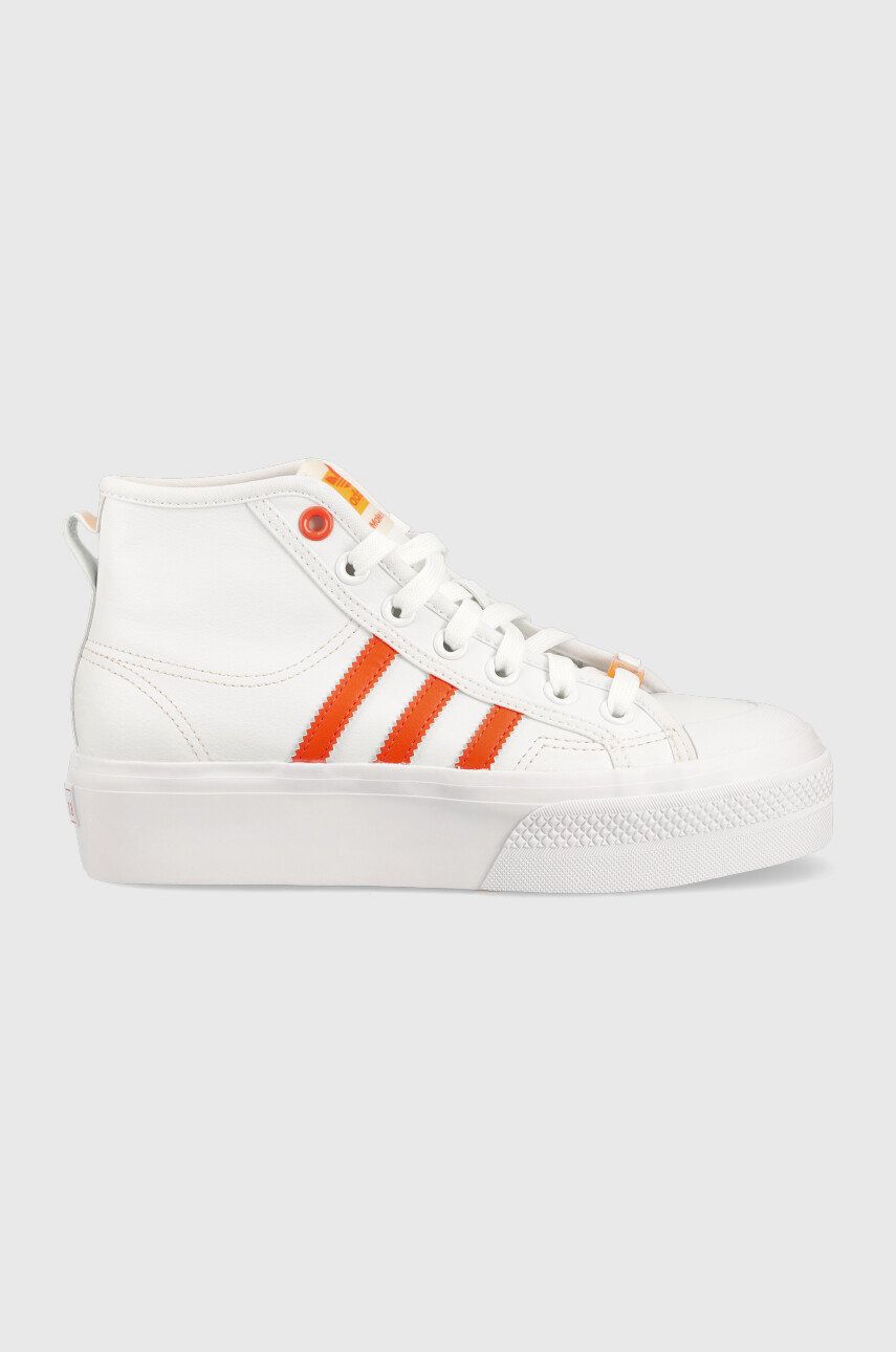 Sneakers og sko adidas Originals Nizza Platform Mid Vegan Hvid | GY1897, 0