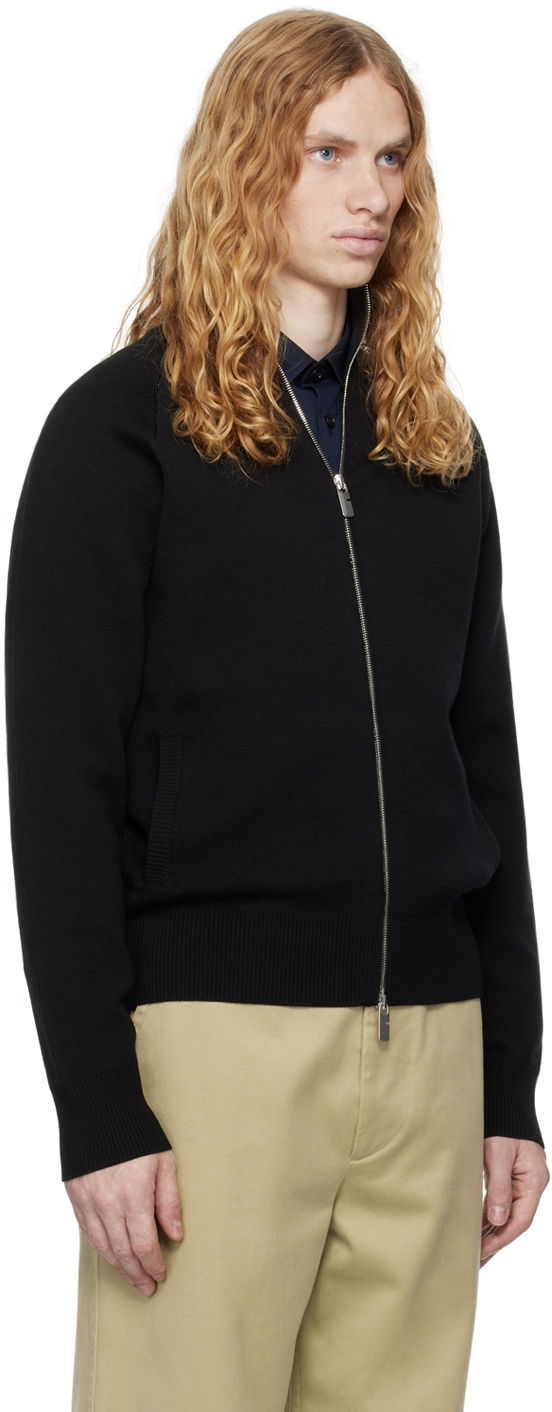 Sweater Burberry Burberry Wool Blend Track Jacket Sort | 8098865, 1