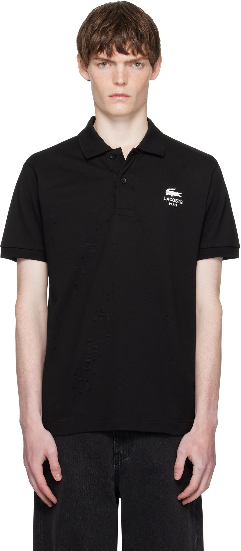 Polo skjorte Lacoste Classic Fit Signature L.12.12 Polo Sort | PH2723_031