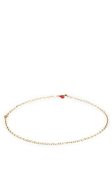 Halskæde BOSS Chain necklace with stacked-logo plaque Gul | 50544509, 0