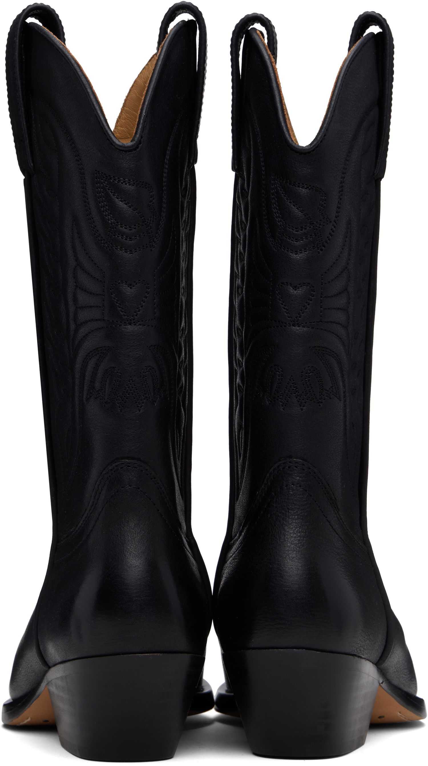 Tøj Maison Margiela MM6 Maison Margiela Embroidered Cowboy Boots Sort | SH3WW0003 P8298, 1