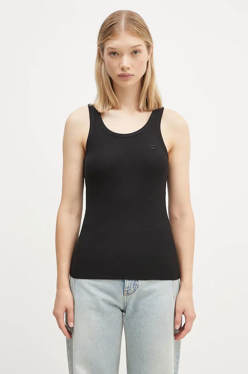 Tanktop Coperni Rib Logo Tank Top Sort | COPJS12F5006