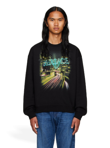 Sweatshirt Versace Printed Sort | 1012555_1A09045
