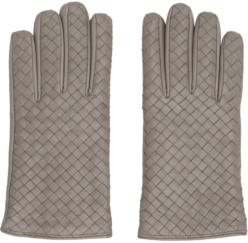 Handsker Bottega Veneta Leather Gloves Grå | 769809 V0171 8399, 0