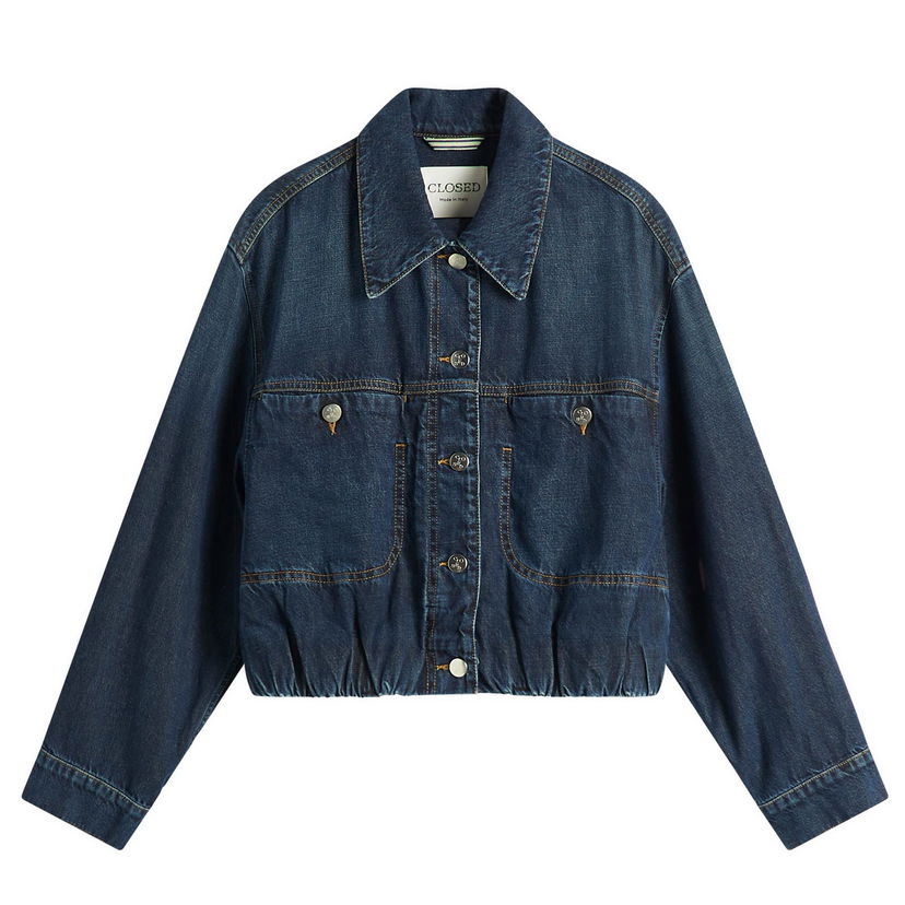 Jakke CLOSED Closed Ruched Hem Jacket, Size X-Small Blå | C97959-18Q-2K