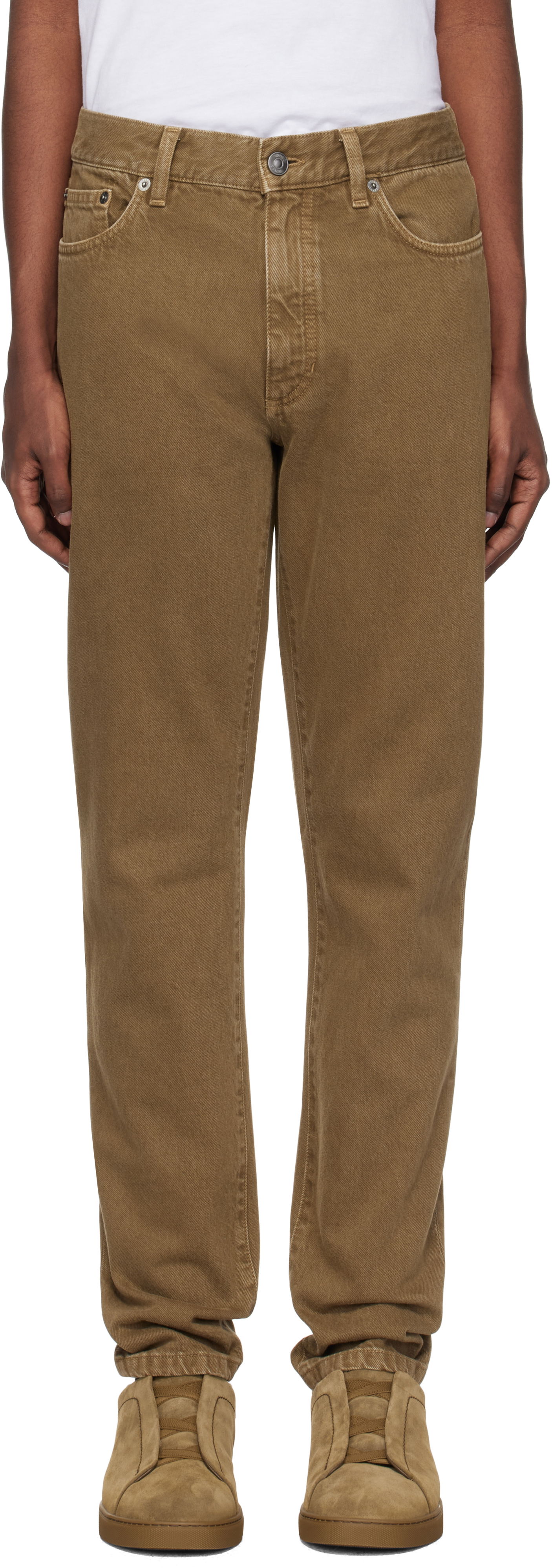 Jeans ZEGNA Roccia Jeans Brun | UEIB5A8-CITY, 0