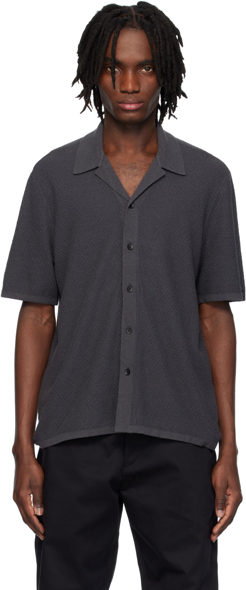 Skjorte rag & bone Rag & Bone Avery Zig-Zag Polo Grå | MBS25S036YF36