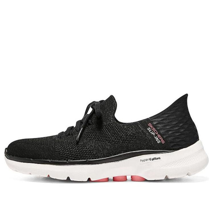 Sneakers og sko Skechers Go Walk 6 Lace Up Sort | 124568-BKHP, 0