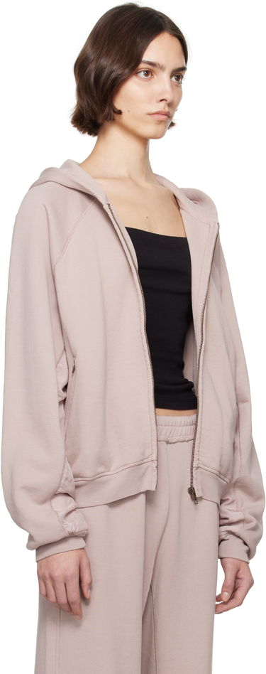 Sweatshirt SKIMS SKIMS French Terry Relaxed Zip Up Hoodie Blå | ZU-ZUP-7768W, 4