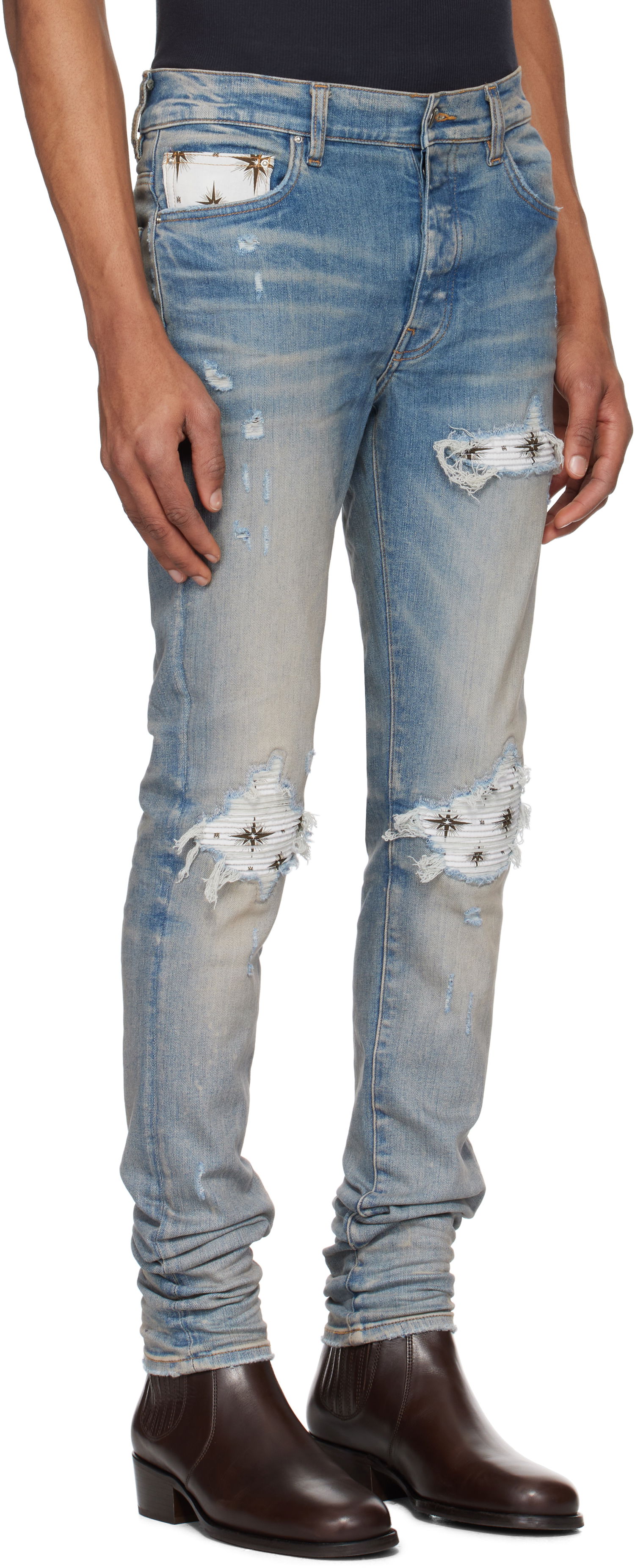 Jeans AMIRI AMIRI Micro Stardust MX1 Jeans Blå | AMDNSY1122, 1