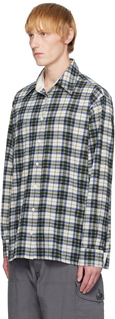 Skjorte Maison Margiela MM6 Maison Margiela Checkered Placket Shirt Hvid | SH2DT0016 M35444, 3