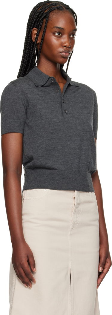 Polo skjorte Burberry Burberry Cropped Wool Polo Grå | 8102096, 1